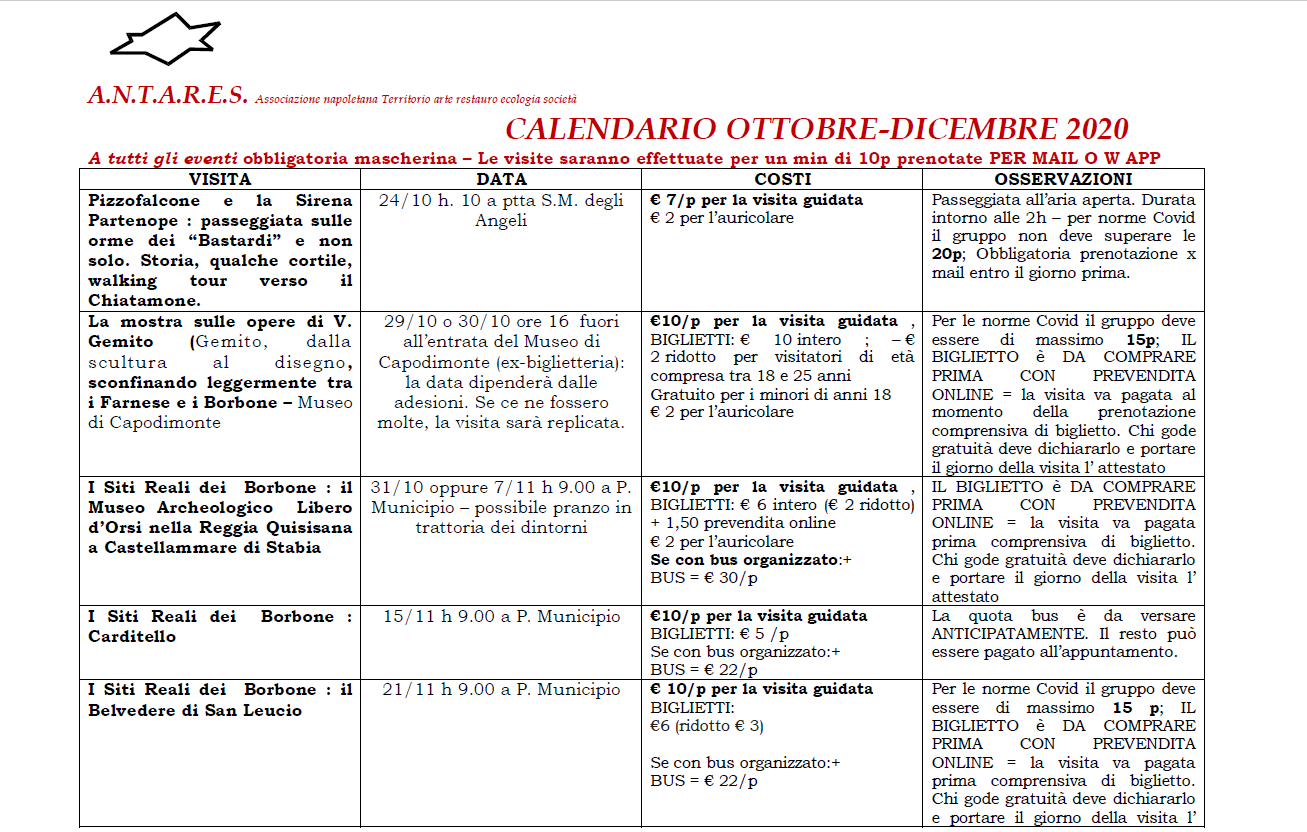 Programma dettagliato pagina 1